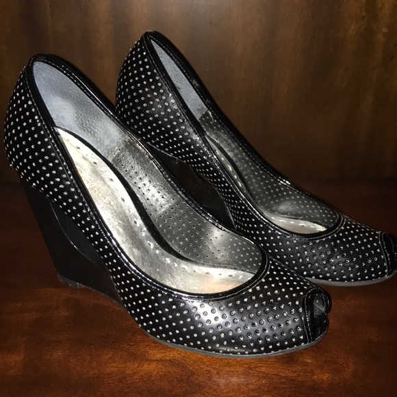 BCBGirls Shoes - DONATING BCBGirls Black Wedge Heels